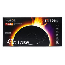 Нітрилові рукавички Mediok Eclipse чорні, розмір S, 100 шт